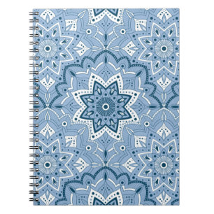 Seamless Islamic Colourful Blue  Notebook