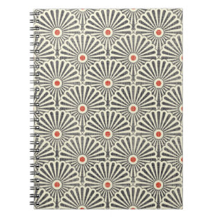 Seamless japanese vintage pattern on texture backg notebook