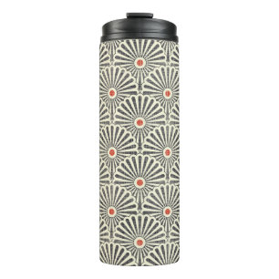 Seamless japanese vintage pattern on texture backg thermal tumbler