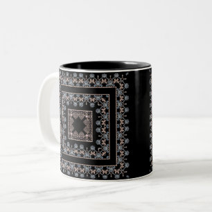 Seamless jewellery beads crystals glitter shine se Two-Tone coffee mug