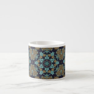 Seamless kaleidoscope mosaic ornamental african ea espresso cup