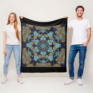 Seamless kaleidoscope mosaic ornamental african ea fleece blanket