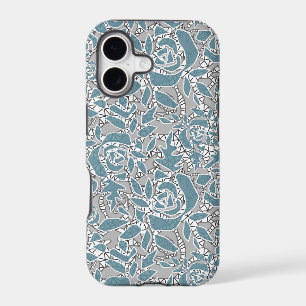 Seamless lace roses romantic retro vintage blue la