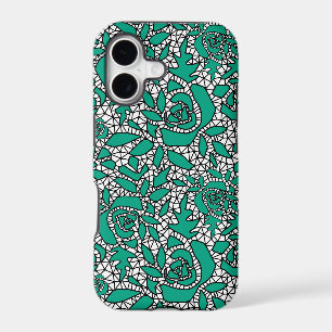 Seamless lace roses romantic retro vintage green l