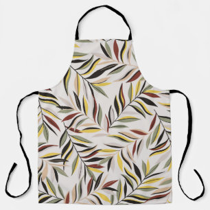 seamless leaves pattern on grey backgroundpattern, apron