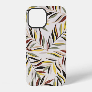 seamless leaves pattern on grey backgroundpattern, iPhone 12 case