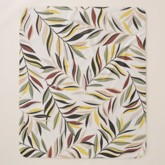 seamless leaves pattern on grey backgroundpattern, sherpa blanket