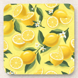 Seamless lemon Pattern design Coaster