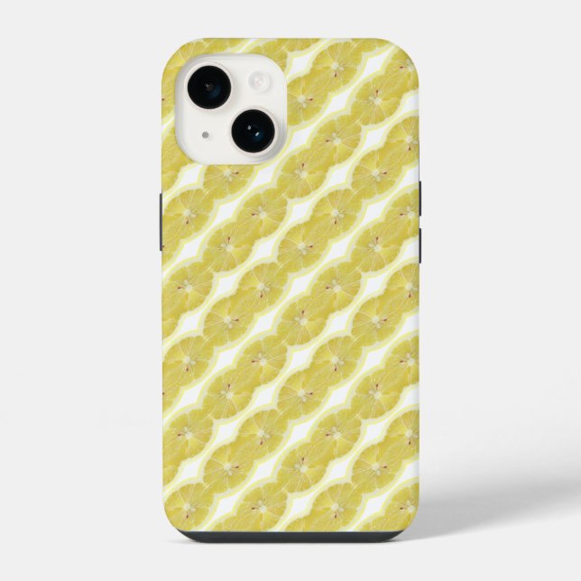 Seamless lemon pattern iPhone case (Back)