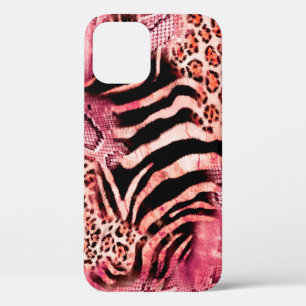 Seamless leopard pattern, abstract zebra. leopard, iPhone 12 case