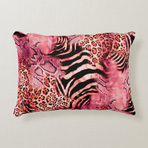 Seamless leopard pattern, abstract zebra. leopard, decorative cushion