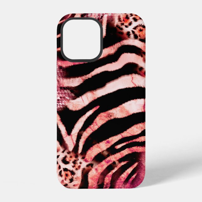 Seamless leopard pattern, abstract zebra. leopard, iPhone case (Back)