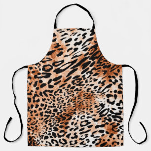 Seamless leopard pattern, african animal print apron