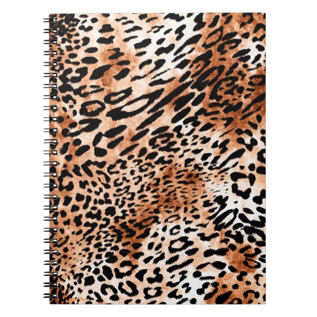 Seamless leopard pattern, african animal print notebook (Front)