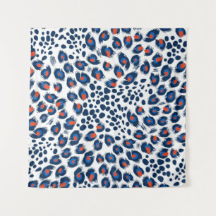 Seamless leopard skin pattern. Vintage. Tapestry