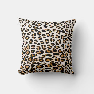 Seamless leopard texture, african animal print cushion