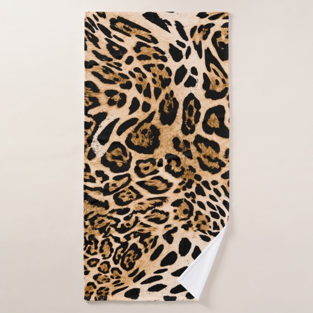 Seamless leopard texture, animal skin bath towel (Bath Towel)