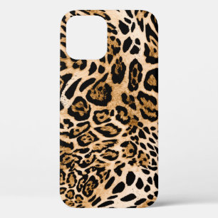 Seamless leopard texture, animal skin iPhone 12 case