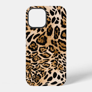 Seamless leopard texture, animal skin iPhone 12 case