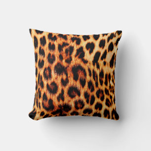 Seamless leopard texture, leopard fur, african ani cushion