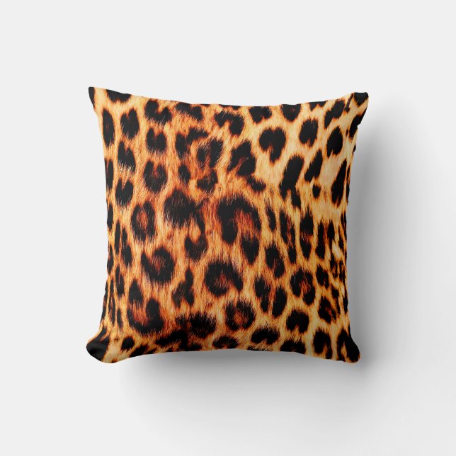 Seamless leopard texture, leopard fur, african ani cushion (Front)