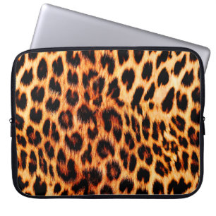 Seamless leopard texture, leopard fur, african ani laptop sleeve