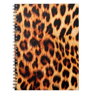 Seamless leopard texture, leopard fur, african ani notebook