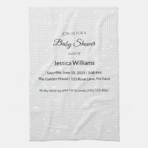 Seamless Light Grey Minimalist Texture Tea Towel