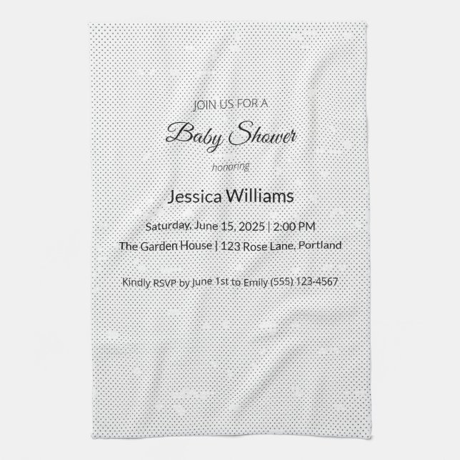 Seamless Light Grey Minimalist Texture  Tea Towel (Vertical)
