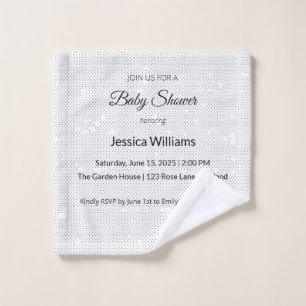 Seamless Light Grey Minimalist Texture  Wash Cloth