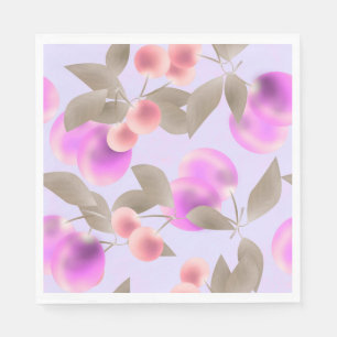 Seamless light plum fruits purple berries cherry p napkin