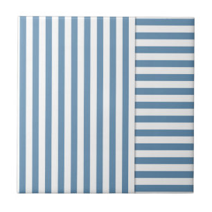 Seamless lined striped blue white simple design pa ceramic tile