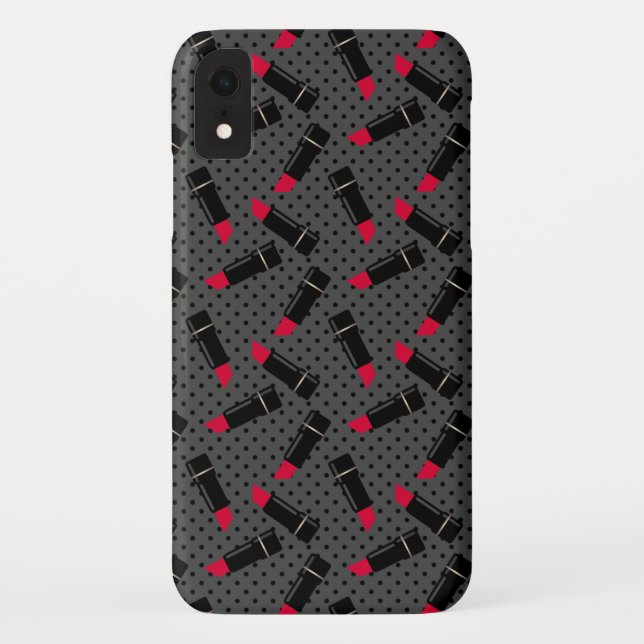 Seamless lipstick lip design pattern beauty fashio Case-Mate iPhone case (Back)