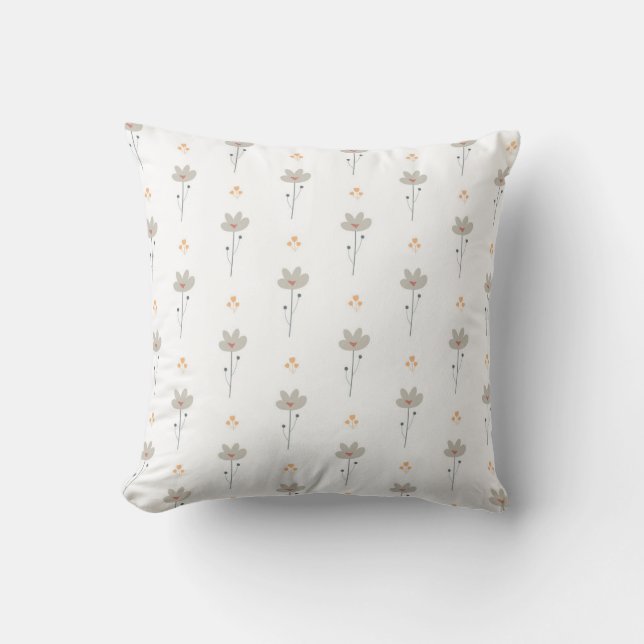 seamless little flowers pattern cushion (Front)