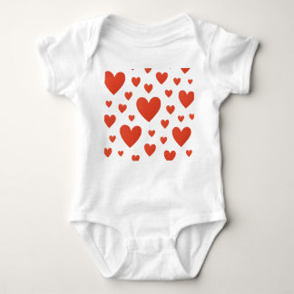 Seamless Love Heart Print for Baby Clothes Baby Bodysuit