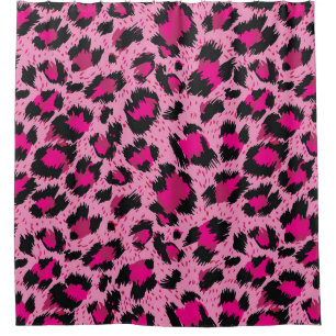 Seamless luxury pink leopard pattern. shower curtain