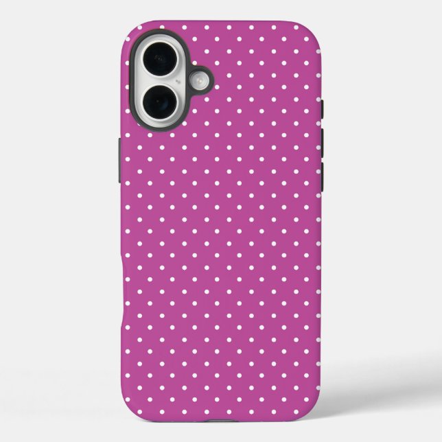 Seamless magenta background polka dot pattern Case-Mate iPhone case (Back)