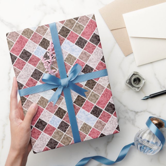 Seamless marble granite stone tile pattern retro wrapping paper (Gifting)