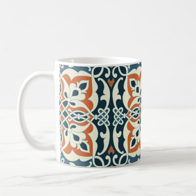 Seamless medallion Vintage multi colour pattern Coffee Mug (Left)