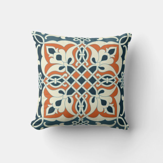 Seamless medallion Vintage multi colour pattern Cushion (Front)