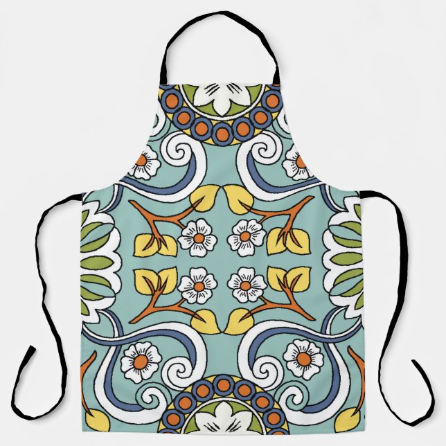 Seamless medallion Vintage multi colour pattern in Apron (Front)