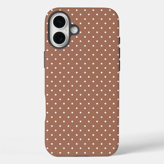 Seamless medium brown polka dot  pattern Case-Mate iPhone case (Back)