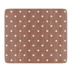 Seamless medium brown polka dot pattern cutting board