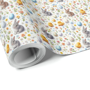 Seamless Micro Ditsy Pattern - Tiny Easter Element Wrapping Paper