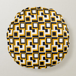 Seamless modern squares pattern round cushion