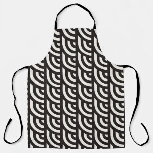 Seamless monochrome geometric pattern. Abstract st Apron