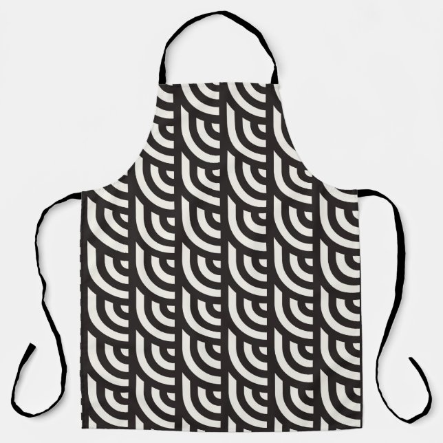 Seamless monochrome geometric pattern. Abstract st Apron (Front)