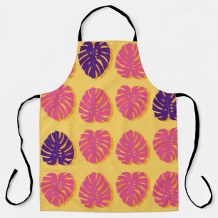 Seamless Monstera Hawaiian tropical plant design i Apron