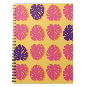 Seamless Monstera Hawaiian tropical plant design i Notebook