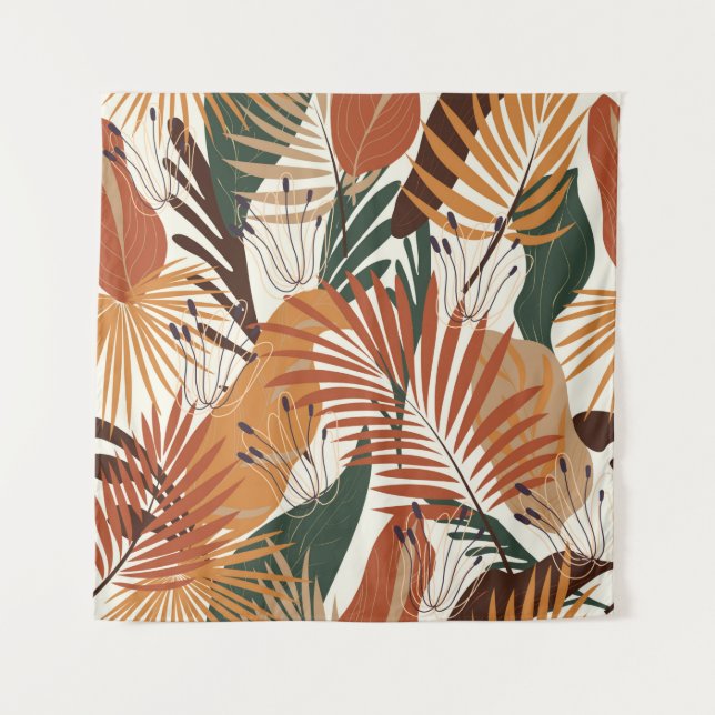 Seamless natural pattern, abstract plants and flow tapestry (Front)